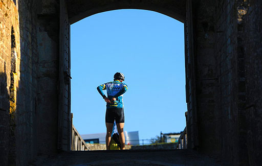 Cyclist at Charles Fort Kinsale